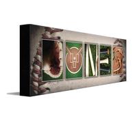 Block Mount SM - Stampa artistica personalizzata con nome da giocatore di baseball, per la caverna dell'uomo, la stanza dei ragazzi o l'ufficio!