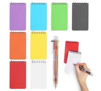 block notes A7, set da 8 pezzi, block notes piccoli 6 colori, blocco note per apprendimento, diario, per liste della spesa, scrittura creativa