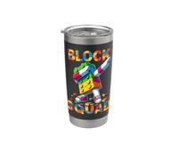 Block Squad Funny Blocks Bricks Toy Lover Master Builder Bicchiere termico in acciaio inox doppia parete