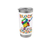 Block Squad Funny Blocks Bricks Toy Lover Master Builder Bicchiere termico in acciaio inox doppia parete