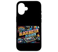 Blockbuster Nights 90s Movie Classics Nostalgic Fun - Custodia per iPhone 16