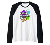 Blockchain Developer Funny I Write Immutable Bugs Maglia con Maniche Raglan