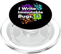Blockchain Developer Funny I Write Immutable Bugs PopSockets PopGrip per MagSafe