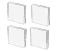 Blocks Acrylic For Display - 2.98 Inch Clear Polished Display Cube | Solid Acrylic Riser Block For Jewelry Collectibles | Base trasparente per supporto fotografico. 3 cm Thick, Stackable