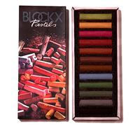 Blockx 49913 - Set di pastelli per artisti, colori scuri brillanti, realizzati a mano con pigmenti puri, elevata opacità, multicolore, 12 colori