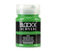 Blockx 65612BXC - acrilico fine semiopaco e satinato - verde Permanente chiaro PG 7/PY 74 - vasetto 500ml