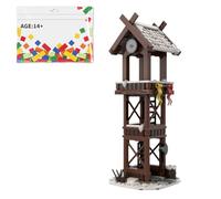 BlocteckToy Morsetto Torre vichinga invernale, 186 pezzi, architettura medievale, set di edifici, compatibile con 31132, MOC-95891