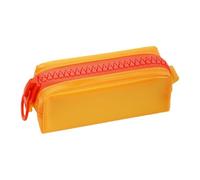 blodfune Astuccio multifunzione di grande capacità, con cerniera liscia, 19 cm, colore dolce, per studenti, forniture per ufficio, Arancione scuro., moderno