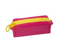 blodfune Astuccio multifunzione di grande capacità, con cerniera liscia, 19 cm, colore dolce, per studenti, forniture per ufficio, Rosso rosato, moderno