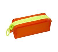 blodfune Astuccio multifunzione di grande capacità, con cerniera liscia, 19 cm, colore dolce, per studenti, forniture per ufficio, Arancione, moderno