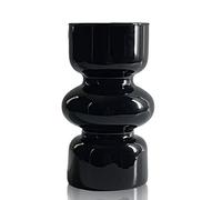 BLOFLO Vaso idroponico in vetro nero, vaso in vetro per fiori, vaso moderno geometrico a tre strati, per casa, ufficio, decorazione da tavolo per matrimoni (nero)