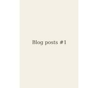 Blog posts #1