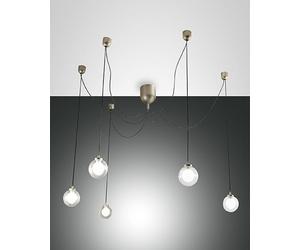 Blog sospensione LED dimmerabile in metallo e vetro decentrata colore nero