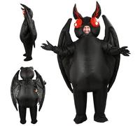 Blogiiup Costume gonfiabile adulto, costume da falena di Halloween, adulto gonfiabile divertente, tuta per tutto il corpo in poliestere con soffiatore, costumi di Halloween per festa, tuta