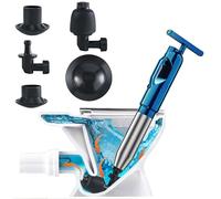BLOGLOER Pompa Stura WC Scarichi a Pressione con Barometro, Stura lavandini 2026 Aggiornamento, Sturalavandino ad Aria Compressa, stantuffo per WC lavandino Vasca da Bagno (Blu)