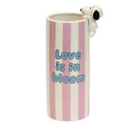 BLOGO Vaso in ceramica e statuetta Peanuts Snoopy, Love is in Bloom viola (26,7 cm)