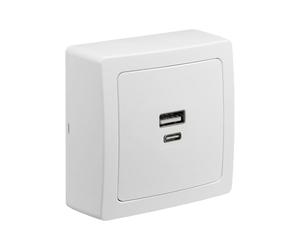 BLOK PRISE USB DOPPIA C 3.1A SAILLIE BLANC