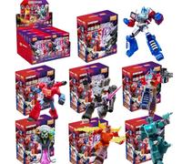 Blokees Transformers Shining 04 & 05 Eternal Rivalry Blind Box Kit Modello Assemblabile Optimus Megatron Statuetta da Collezione per Scrivania