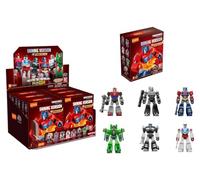 BLOKEES Transformers Shining Version 01 Roll Out, modellino per bambini dai 10 anni in su, robot a sorpresa con elementi luminosi, 20 elementi mobili, modello da collezione, 1 di più modelli