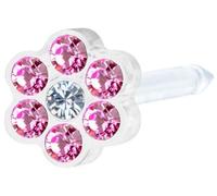 Blomdahl BLOMDAHL FORALOBO MP DAISY 5MM ROSE/CRYSTAL