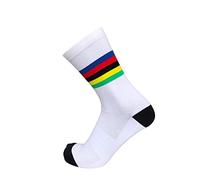 BLOMDE Calze Uomo Calze Da Bici Da Competizione Professionali Per Sport All'Aperto-Bianca