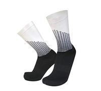 BLOMDE Calze Uomo Calze Da Ciclismo A Compressione Antiscivolo In Silicone Sportivo Senza Cuciture-Bianca_Da 39 A 45