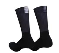 BLOMDE Calze Uomo Comode Calze Da Ciclismo Traspiranti Antiscivolo In Silicone Senza Cuciture Da Corsa-Nero