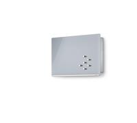 Blomus 65365, Cassetta portachiavi/Pannello magnetico in vetro Velio, Grigio (Grau)