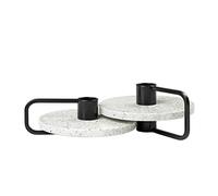 Blomus - Candelabro Bianco, Altezza 6 cm, Altezza 4 cm, profondità 14 cm, Diametro 12,5 cm