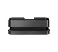 blomus - Cestino doccia Nexio, pratico supporto per la doccia, ampia fascia elastica interna, 25 x 12 cm, colore nero (66330)
