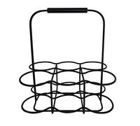 blomus - Cestino per bottiglie, elegante tonalità nera, pratico aiuto domestico per un massimo di 6 bottiglie, colore nero (64244)