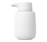 blomus Dispenser di sapone -SONO - 250 ml in ceramica | Dispenser di sapone per mani in bianco | Ø 8 x 14 H cm | Colore Bianco | Dispenser di sapone liquido con testa pompa