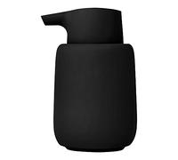 blomus Dispenser di sapone -SONO - 250 ml in ceramica | Dispenser di sapone per mani in nero | Ø 8 x 14 H cm | Colore nero | Dispenser di sapone liquido con testa pompa