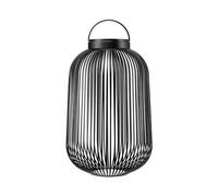 Blomus Lanterna LED Lito, lampada mobile per esterni, in ferro di alta qualità, batteria, dimmerabile, 3 colori di luce, impermeabile, taglia L (nero)
