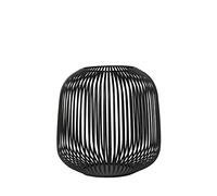 blomus Lanterna Lito | Nero | Dimensione M | 28 L x 28 B x 27 H cm | Portacandele nero | Portacandela antivento in acciaio inox | Lanterna decorativa | Indoor Windlight Medium