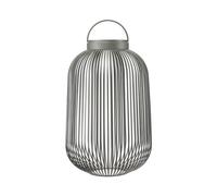 blomus LITO Lanterna LED L, grigio granito, ferro, Ø 31 x 49 cm | 3 colori di luce, dimmerabile tramite tocco, funzionamento a batteria mobile, resistente agli spruzzi d'acqua secondo IP54