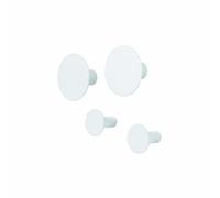 blomus Set di 4 ganci da parete in classico bianco, alta quali 4,5 cm Lily White