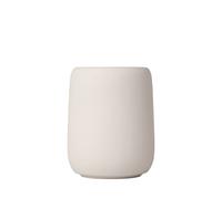 blomus -SONO - Portaspazzolino in ceramica Moonbeam, portaspazzolino con spazio per spazzolino e dentifricio, Soft Touch, accessorio esclusivo da bagno (H/L/P): 11 x 8,5 x 8,5 cm, Moonbeam, 69057)