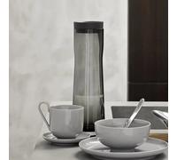 Blomus Caraffa d'acqua SPLASH – Vetro affumicato fumo, 1L, coperchio silicone/acciaio inox 63807