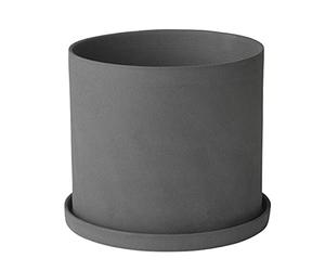 blomus - Vaso per erbe aromatiche Nona misura S, tono grigio morbido, elegante accessorio per la casa, colore peltro (65974)