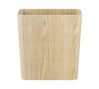 Blomus Wilo, cestino per la spazzatura rettangolare, in legno, 9 l, per ufficio, bagno e soggiorno, design naturale e versatile, utilizzabile come contenitore