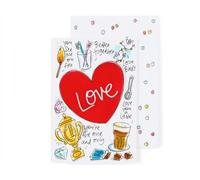 Blond Amsterdam Biglietto di auguri Love” - Cartolina illustrata con messaggi d’amore e dettagli divertenti, perfetta per partner, amici e persone speciali