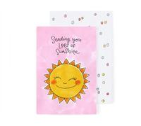 Blond Amsterdam Biglietto “Tanto sole per te Cartolina illustrata con sole sorridente per auguri, conforto o amicizia