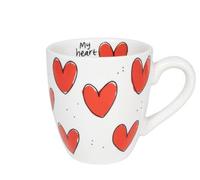 Blond Amsterdam Mini tazza LOVE YOU MY LOVE con cuori rossi - 0,2L - Idea regalo romantica per San Valentino
