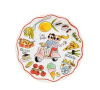 Blond Amsterdam Piatto 22 cm “Ciao Bella” - Piatto decorativo stile italiano e illustrazioni colorate