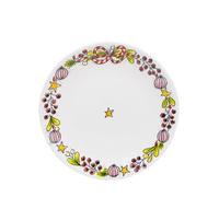 Blond Amsterdam Piatto natalizio da 18 cm, piccolo piatto in ceramica con motivi natalizi, ideale per colazione, dessert e pasticceria