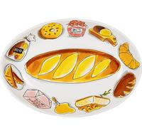 Blond Amsterdam Piatto ovale in ceramica 28,5 cm Per le Chiacchiere - Vassoio decorativo per servire pane, croissant e antipasti con stile