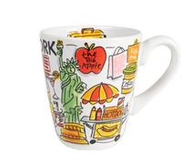 Blond Amsterdam Tazza 0,35L “City Icon New York” con illustrazioni della Statua della Libertà, Central Park e Broadway - perfetta per chi ama la Grande Mela