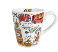 Blond Amsterdam Tazza Londra 0,35 l con Big Ben, autobus a doppio piano e collezione Fish & Chips City