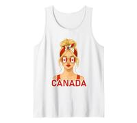 Blond Canadian Girl Canada Flag Canadian Girlfriend Wife Canotta